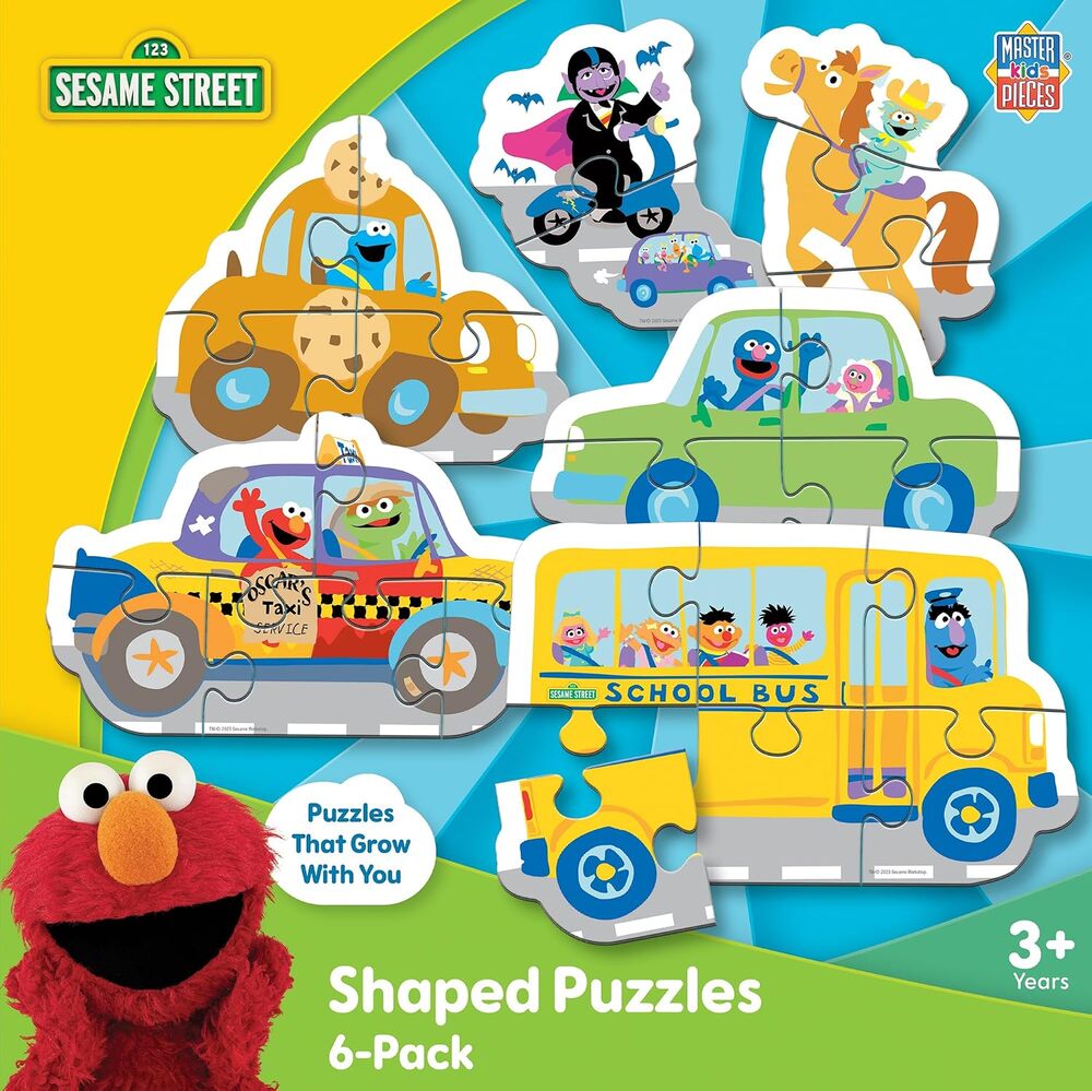 Sesame Street Puzzles - 6-Pack Mini Shaped Jigsaw Puzzles